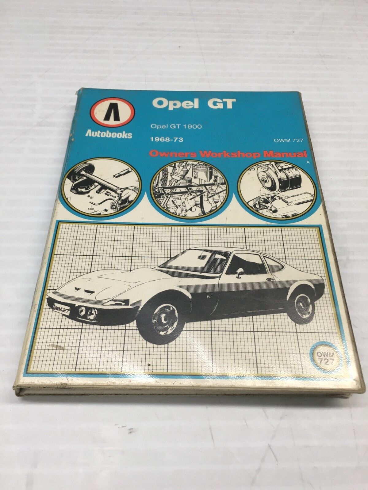 OPEL GT 1900 OWNER'S WORKSHOP MANUAL 1968 - 1973 Kenneth Ball Autobook Hardback