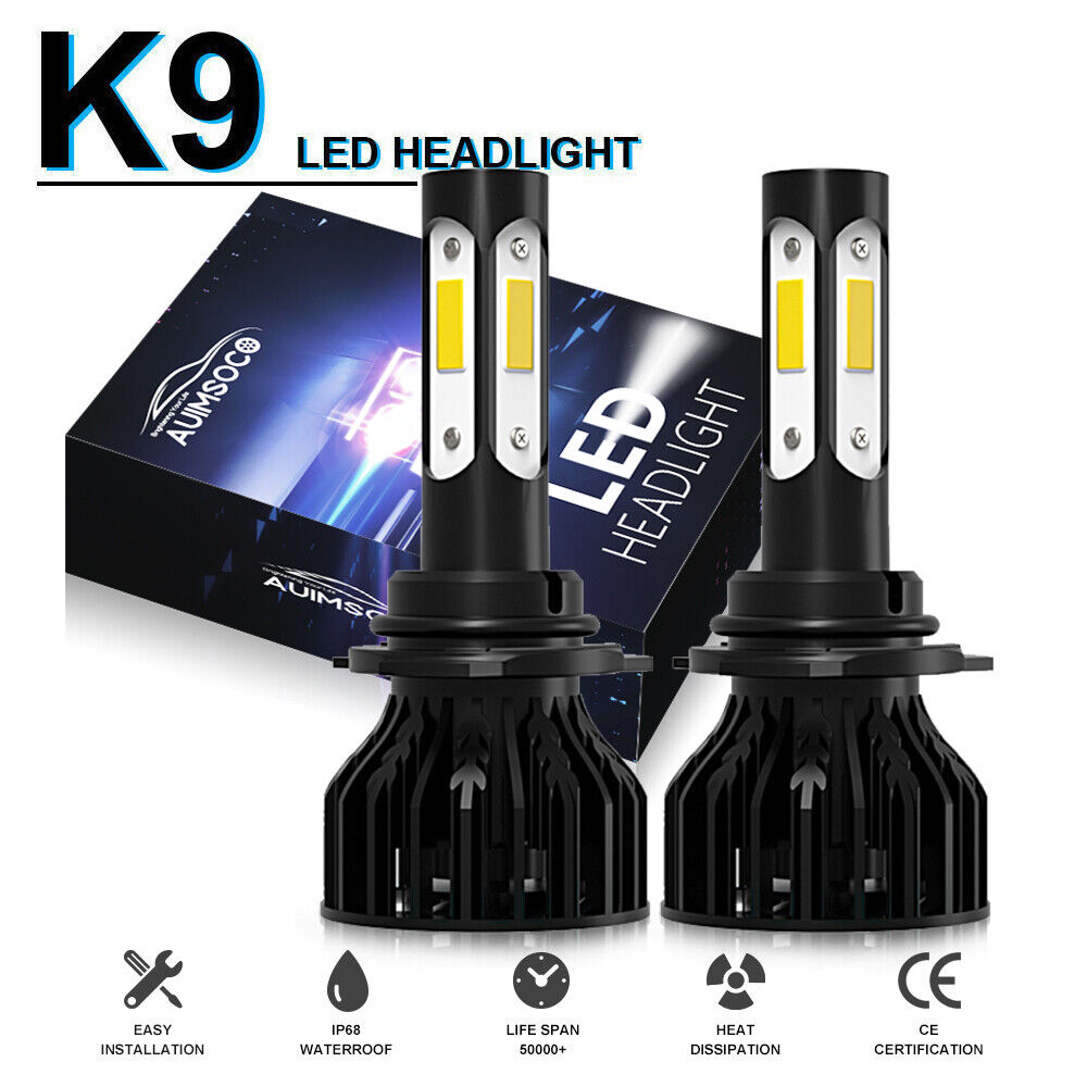 2-SIDE H4 9003 LED Headlight Bulbs Conversion Kit High Low Beam 6500K White 2x