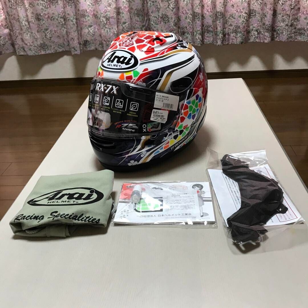 Arai RX-7X / Corsair-X Nakagami GP2 Full Face Helmet Size:M New