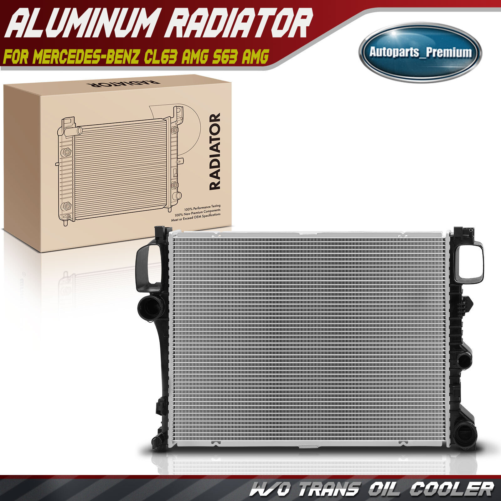 Radiator without Oil Cooler for Mercedes-Benz CL63 AMG S63 AMG CL600 S550 S600