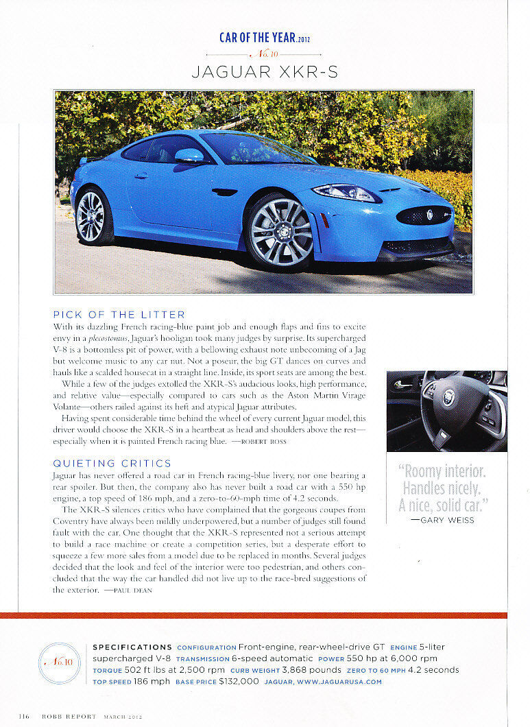 2012 Jaguar XKR-S XKR-S - Classic Article D164