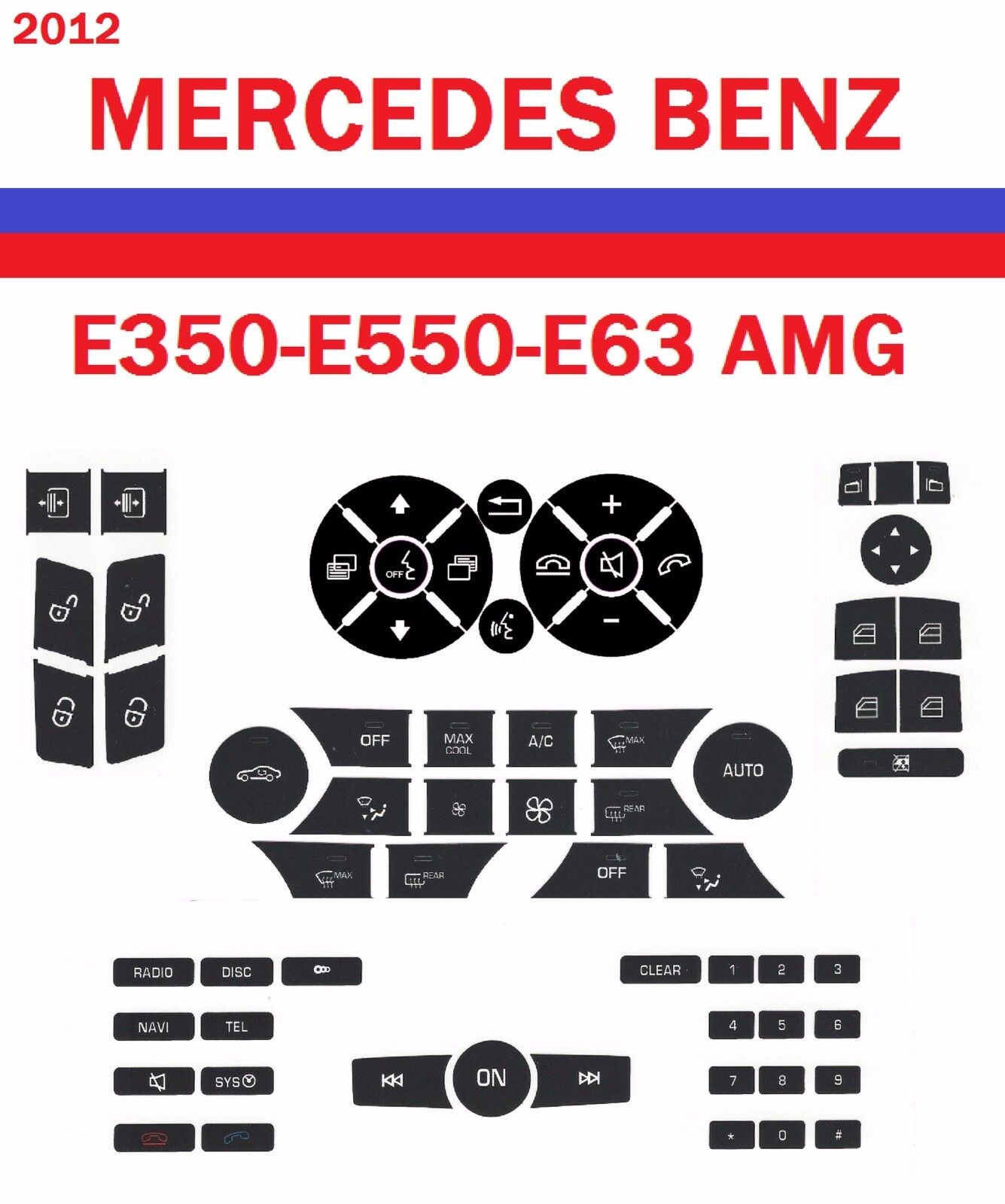 2012 Mercedes Benz Radio Button Peeling Premium Package E350-E550-E63AMG Master 