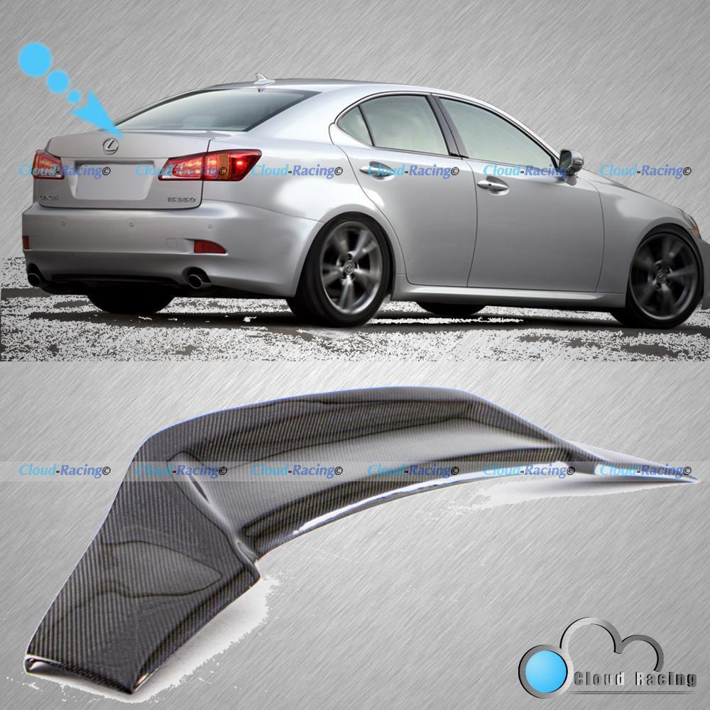For 06-13 Lexus IS250 IS350 ISF Real Carbon Fiber Trunk Wing Spoiler Duckbill