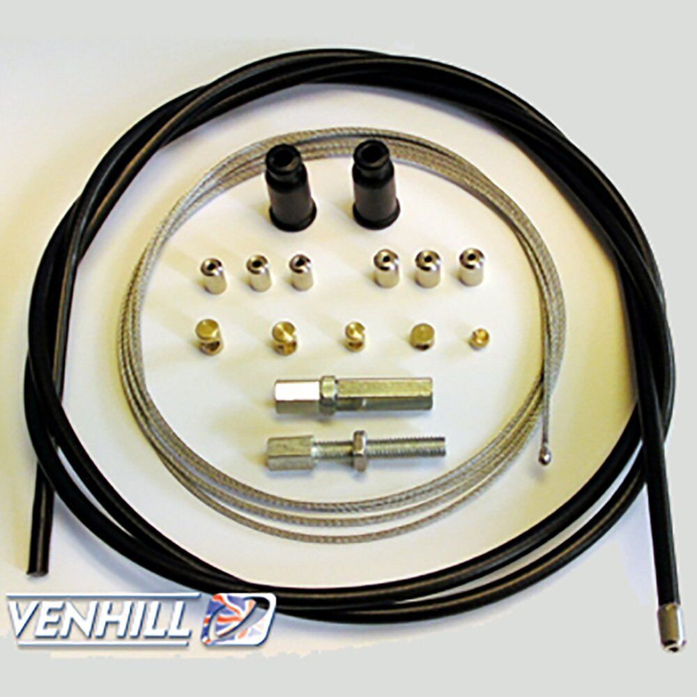 Venhill U01-4-101-BK Universal Motorcycle Throttle Cable Kit - 5mm OD
