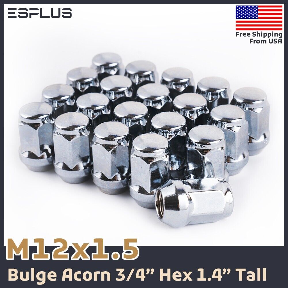 20 Pc Mazda Lug Nut M12x1.5 Chrome Fit B/CX/MX-Series & Mazda 3/5/6 Models