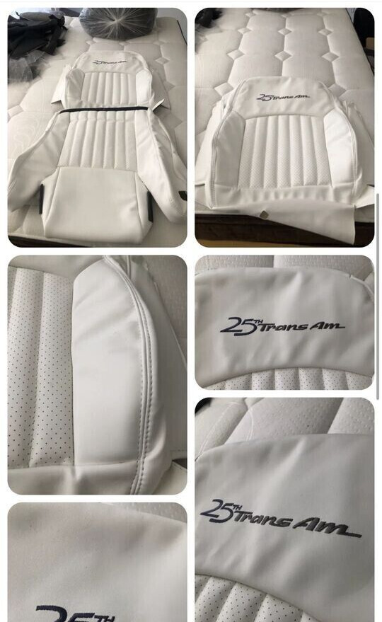 1994 25TH Anniversary Trans Am seat covers With 25TH Anniversary logos.