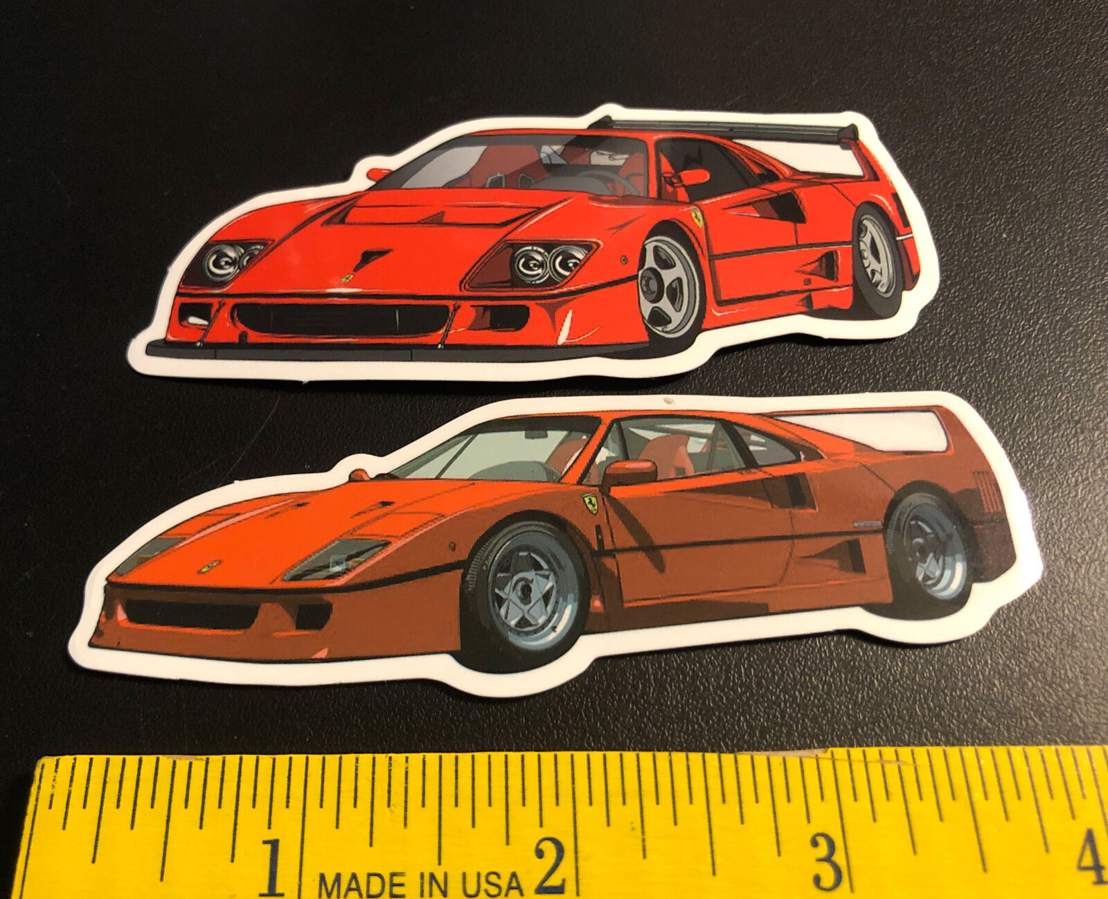 2x Lot Stickers Ferrari F40 1987 1988 1989 1990 1991 1992