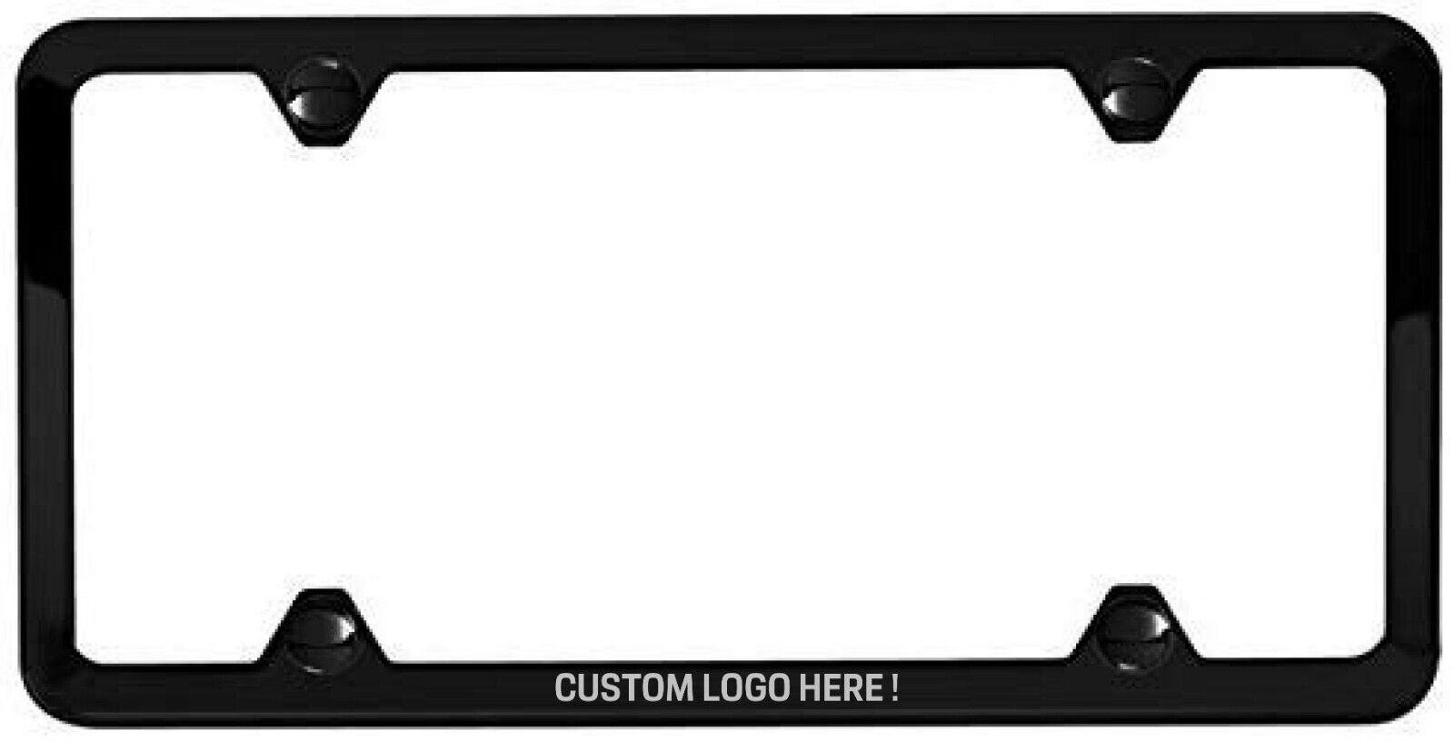 Custom Slimline License Plate Frame Black, Polished, Brushed For Porsche