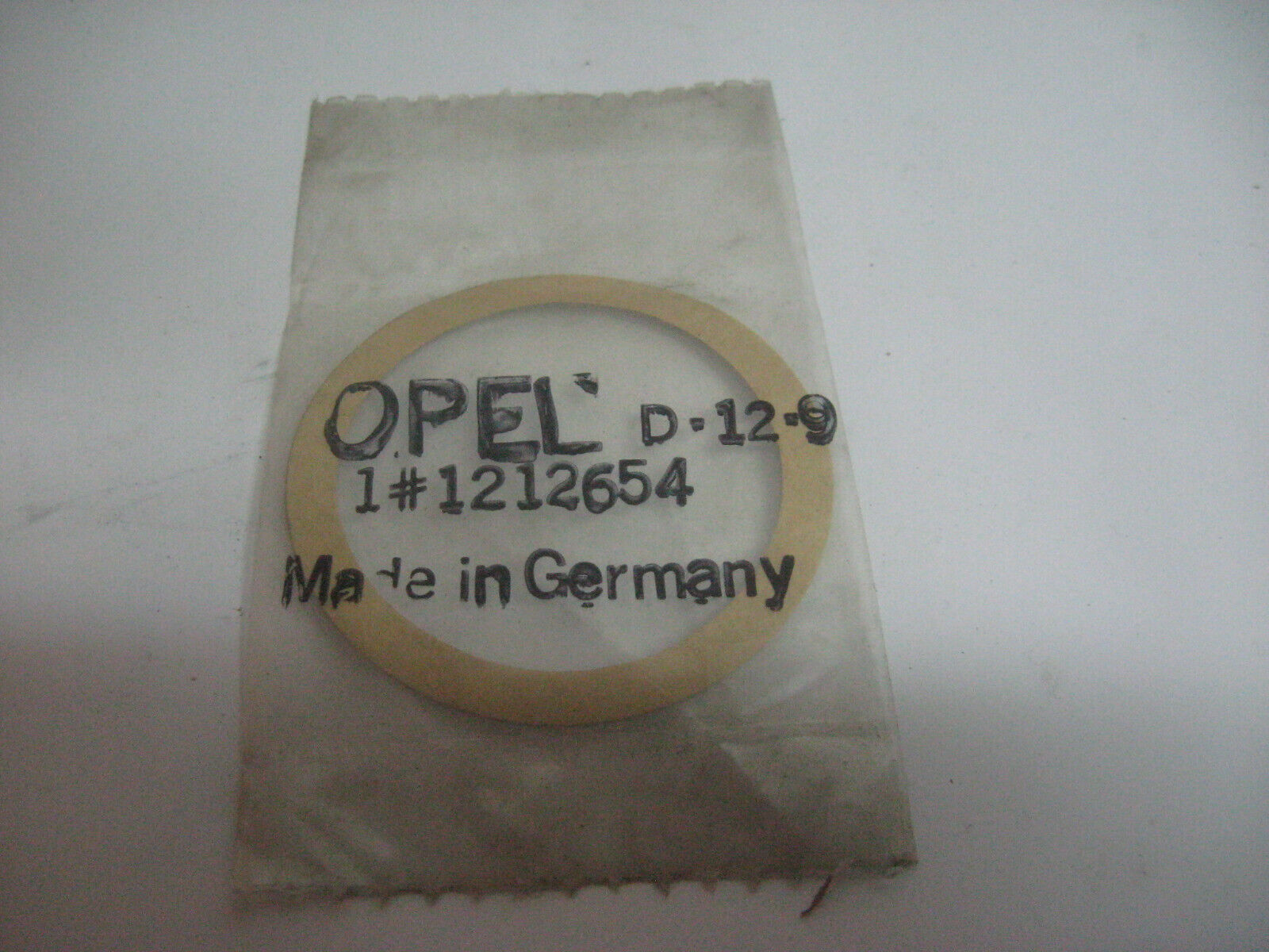1968-1973 OPEL 1.9 and 1.5 ENGINE DISTRIBUTOR BASE GASKET OPEL# 1212654 NOS