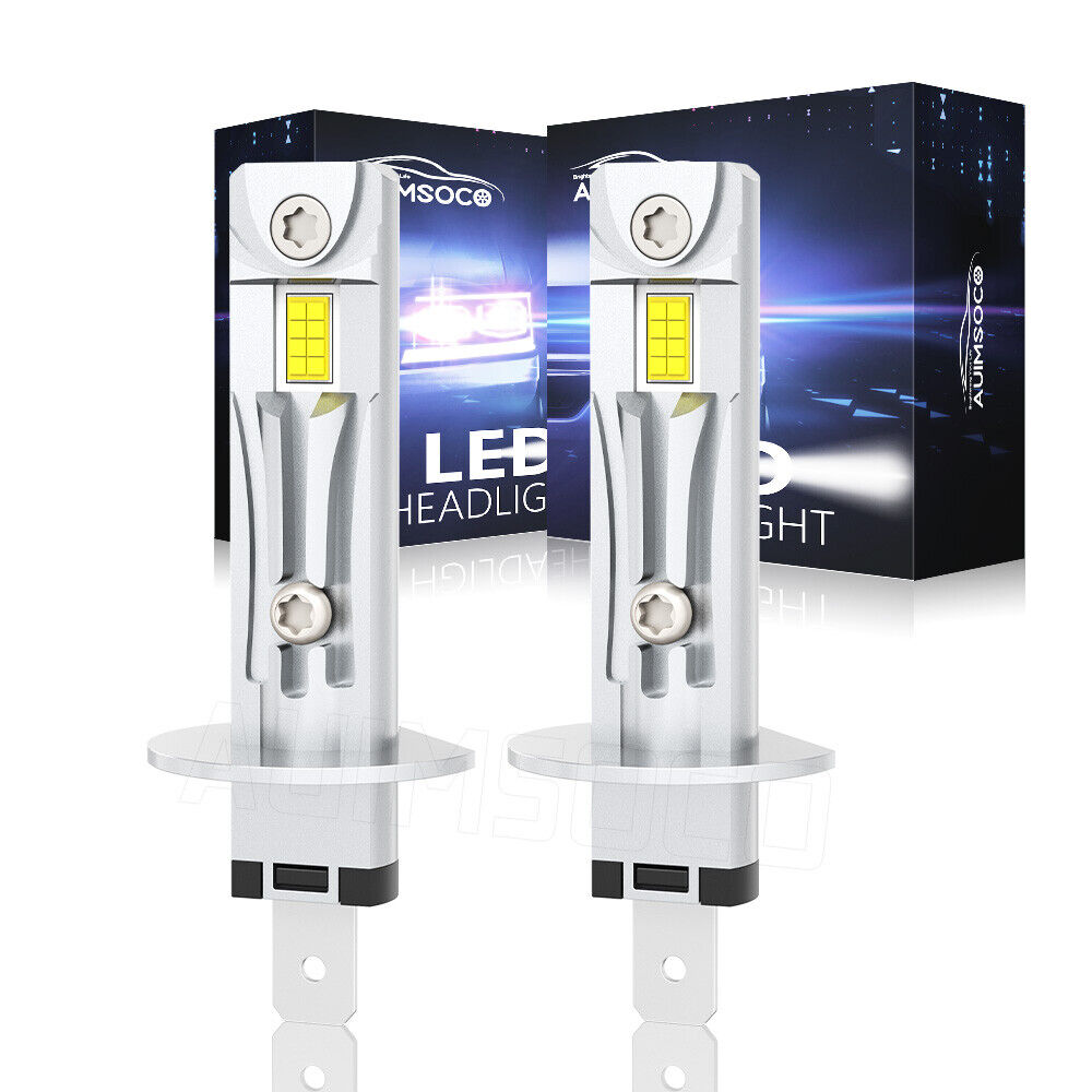 H1 LED Headlight Bulb Conversion Kit Hi-Low Beam 10000K Wireless Super White 2x