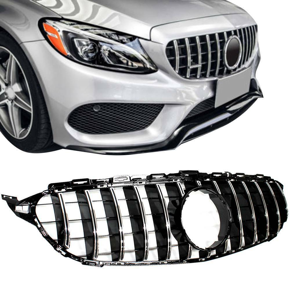 GT R AMG Style Grill Grille Front Bumper for Mercedes Benz W205 C250 C300 C400