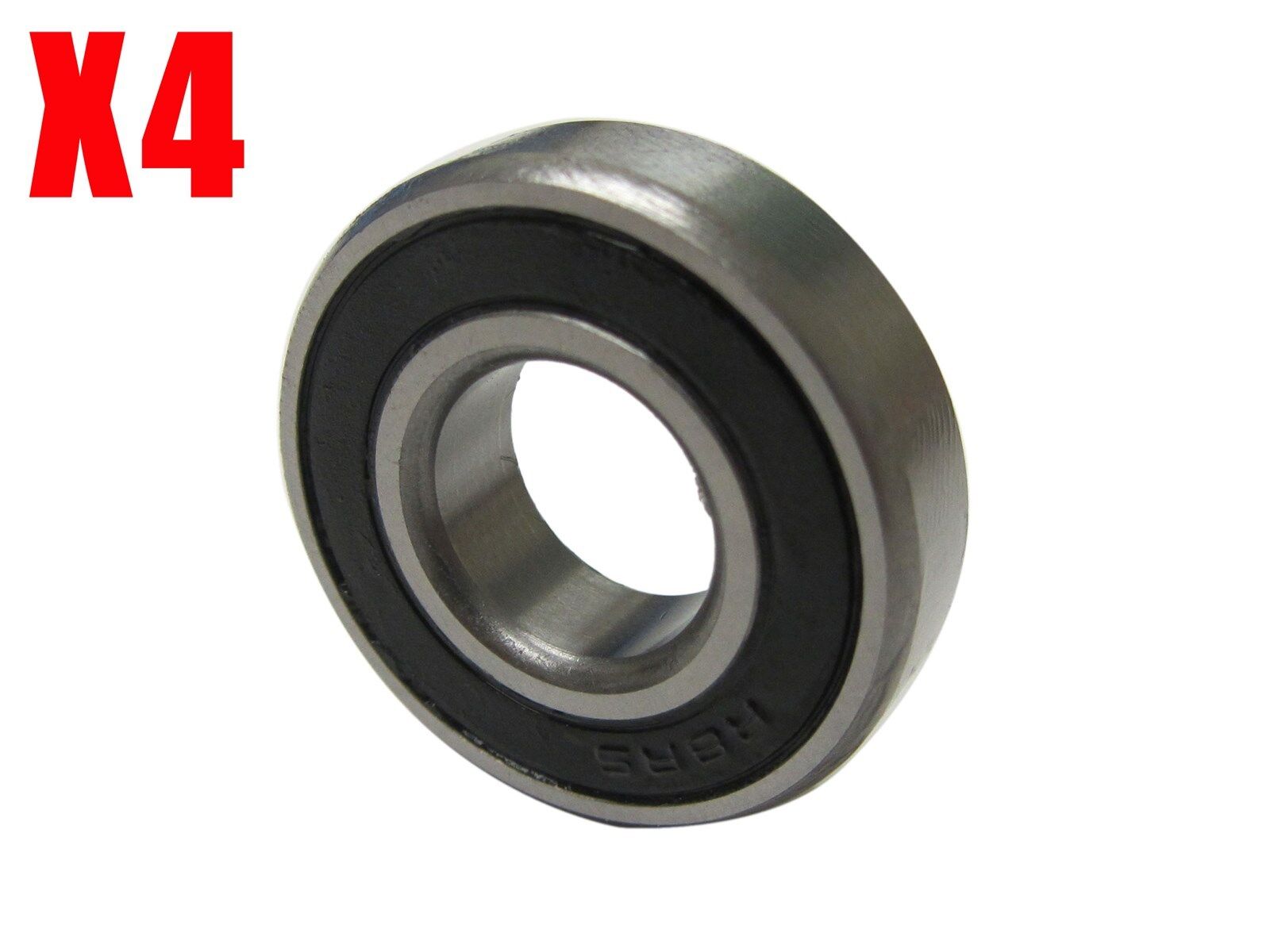 Set of 4, Wheel Spindle Bearing R8RS 1-1/8 OD x 1/2 ID Go Kart Racing Cart Parts