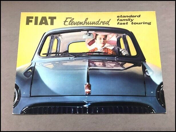1958 Fiat Elevenhundred 1100 TV Vintage Car Sales Brochure Catalog - Convertible
