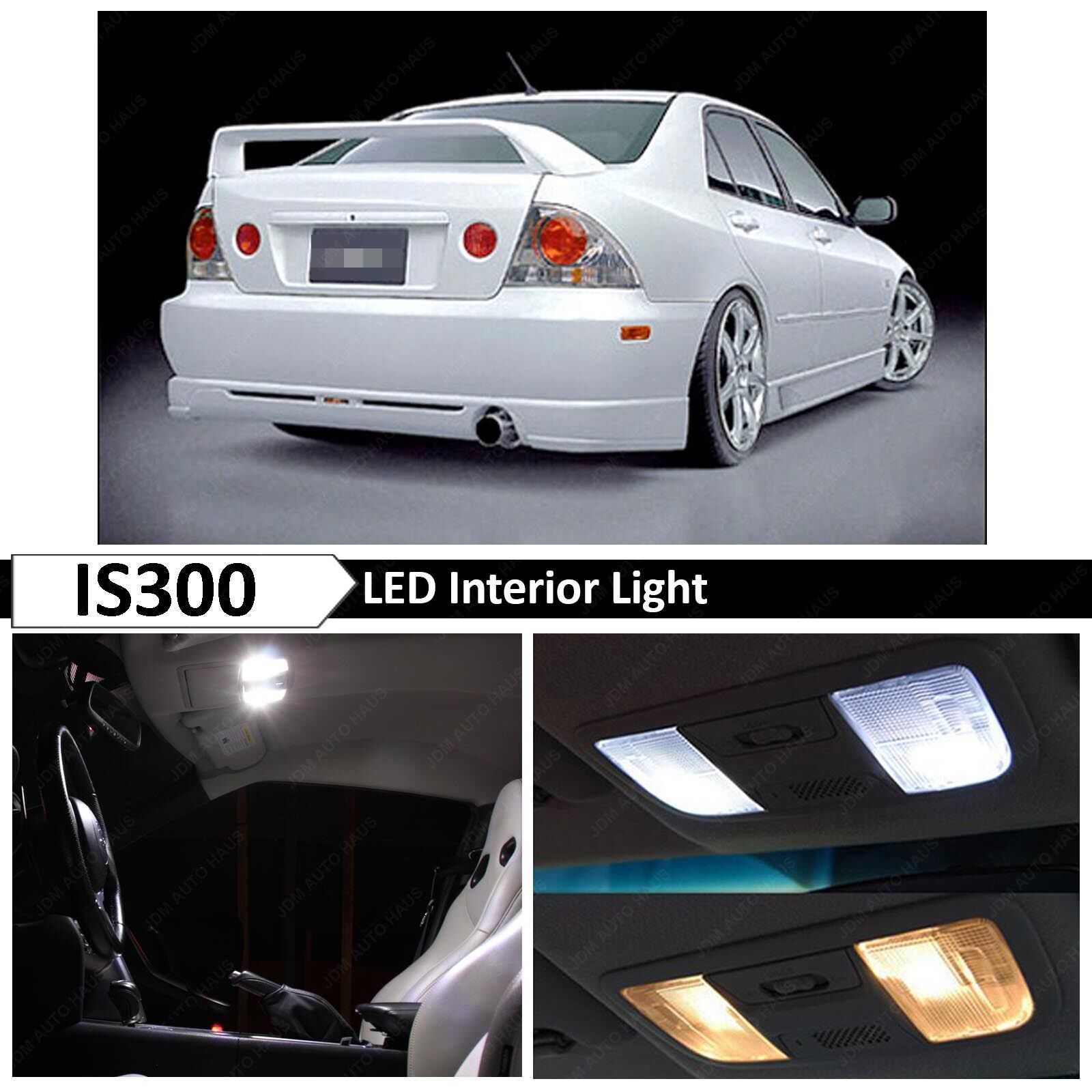 12x White Interior Map LED Lights Bulb Package Kit Fits Lexus IS300 2001-2005