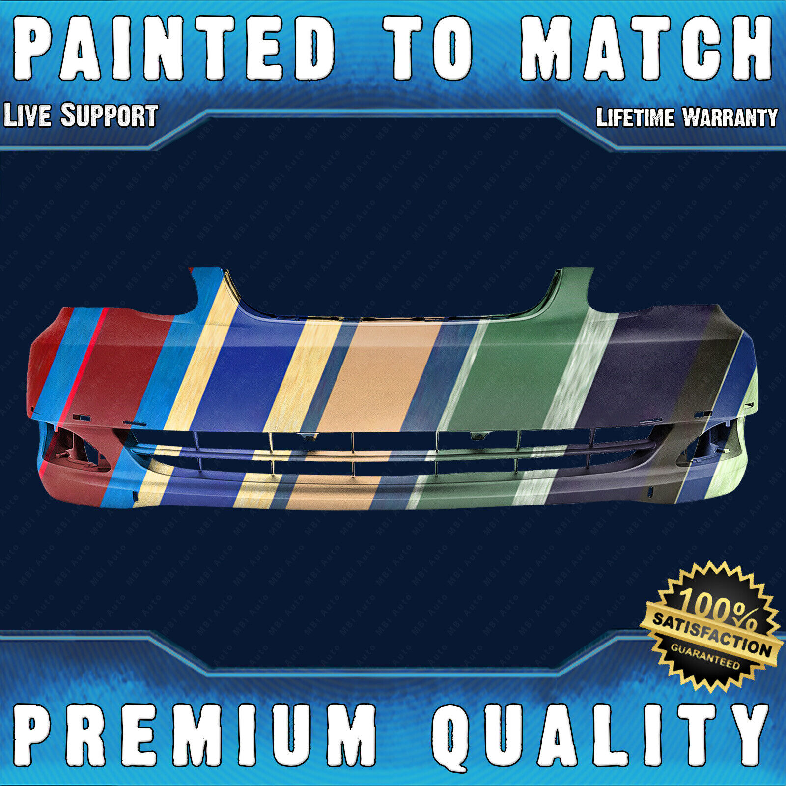 NEW Painted To Match Front Bumper Cover Replacement for 2005-2008 Toyota Corolla