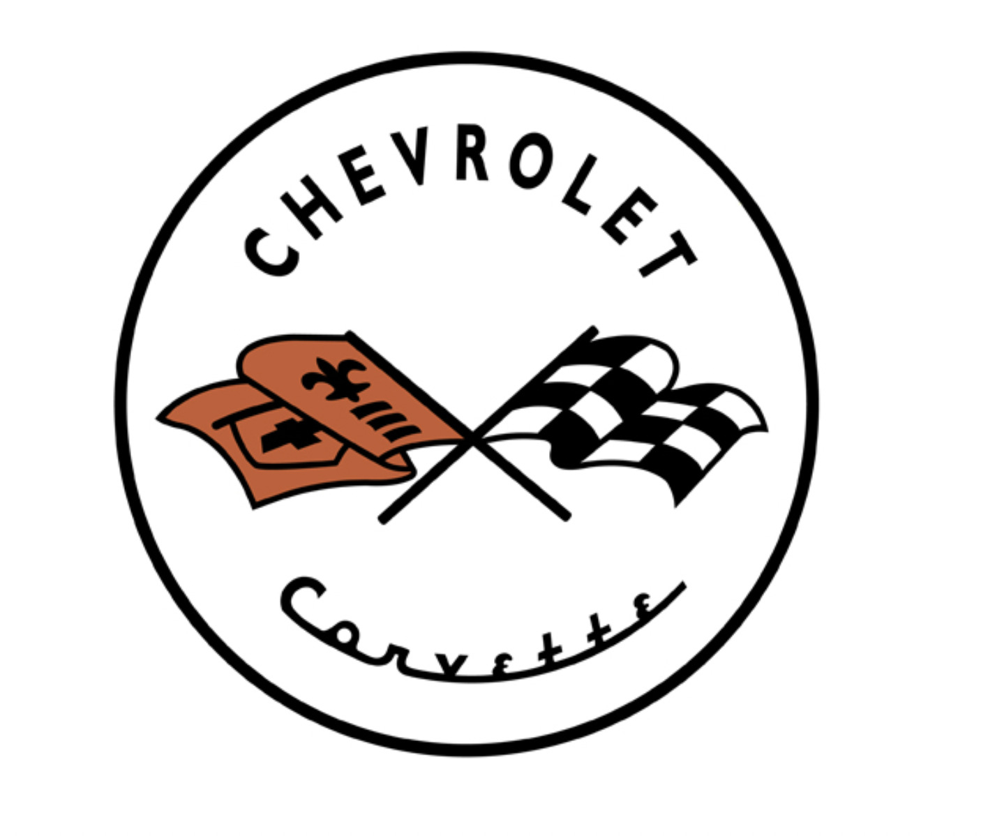 Vintage Chevy Chevrolet Corvette Vinyl Sticker Decal 