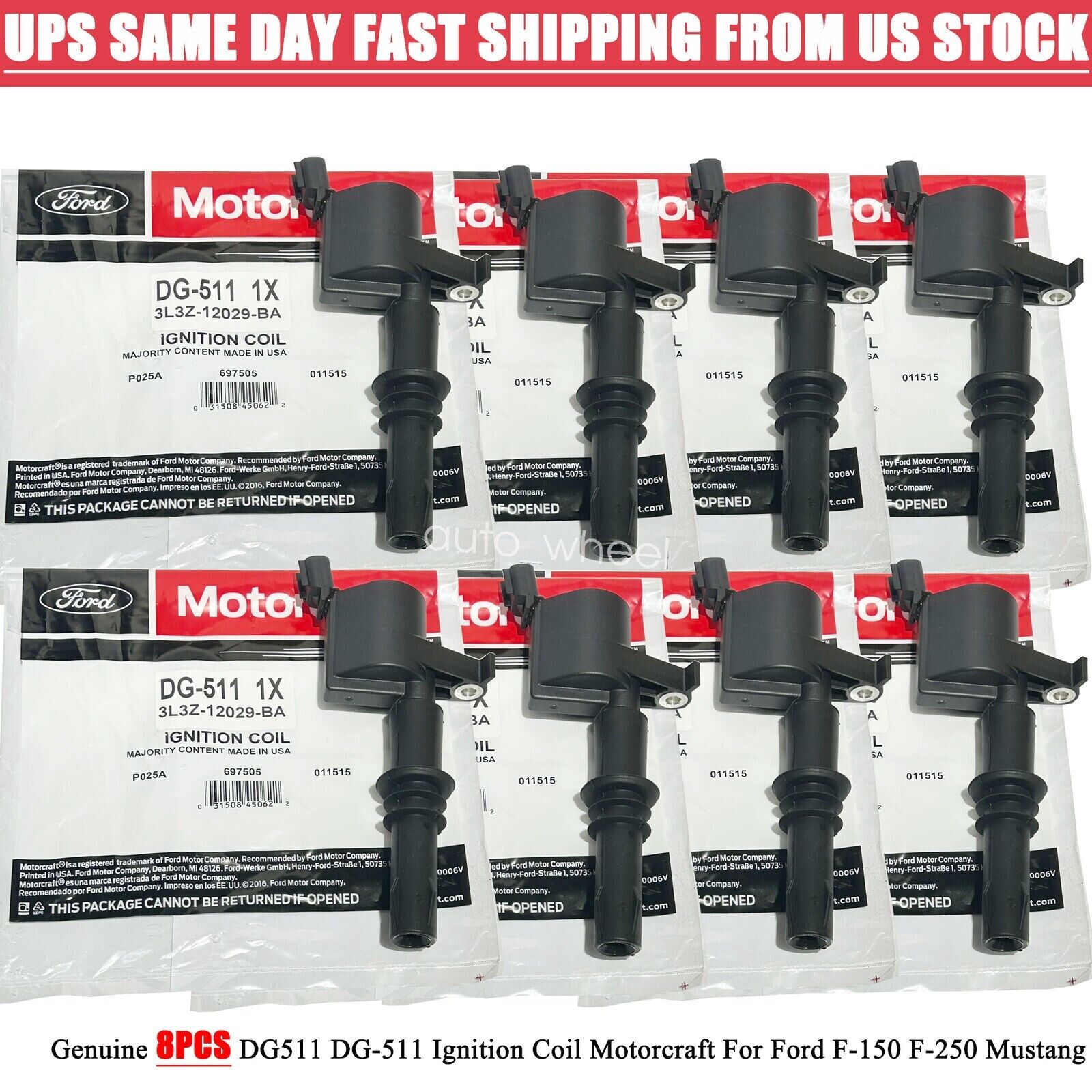 8PCS NEW OEM DG-511 Ignition Coil For Mustang F150 Expedition 4.6L5.4L 2004-2008