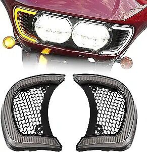 For Road Glide 2015-24 Motorcycle Accessories Headlight Vent Accents Turn Signal