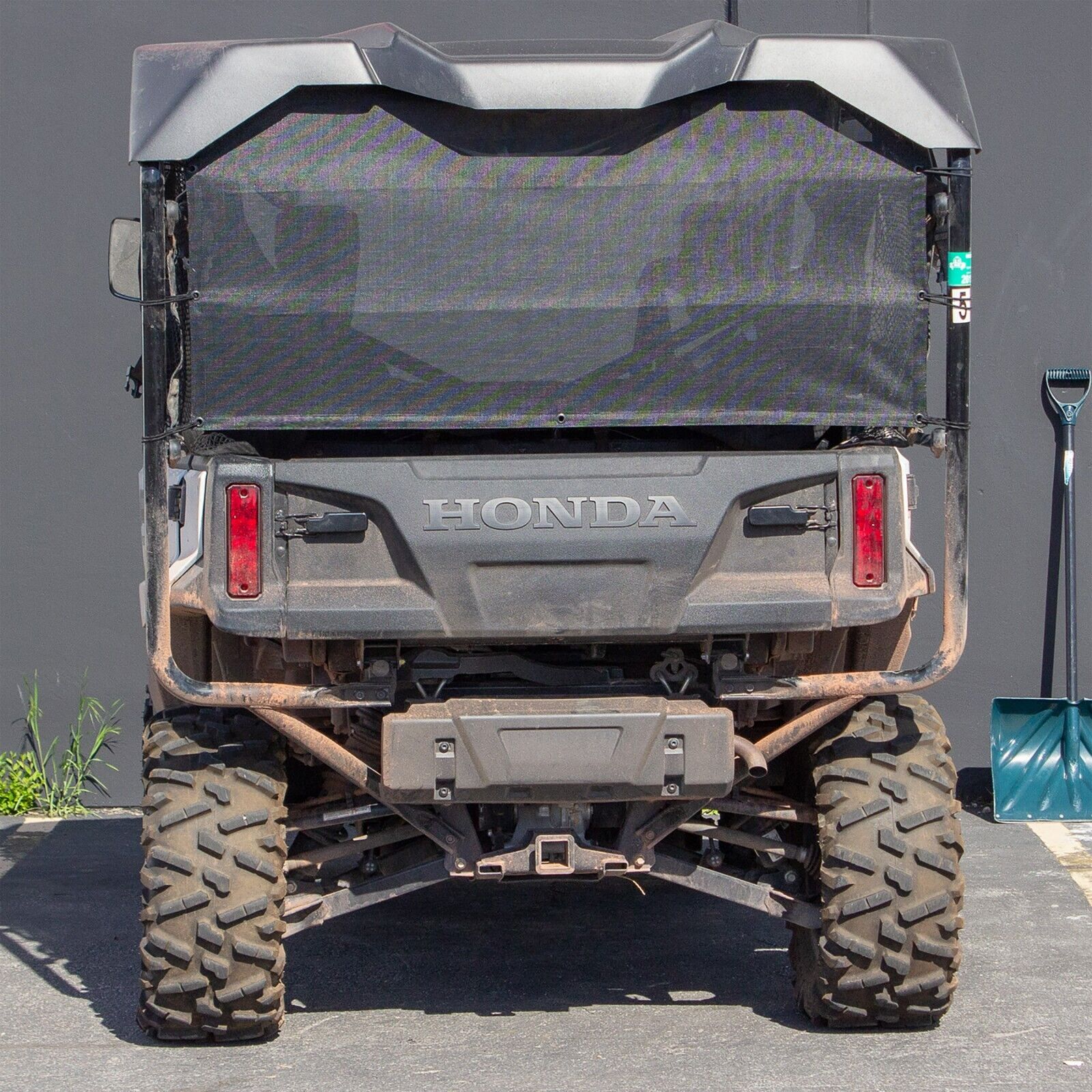 Honda Pioneer 1000-5 & 700-4 UTV Rear Dust Screen & UV Protection Plain Black