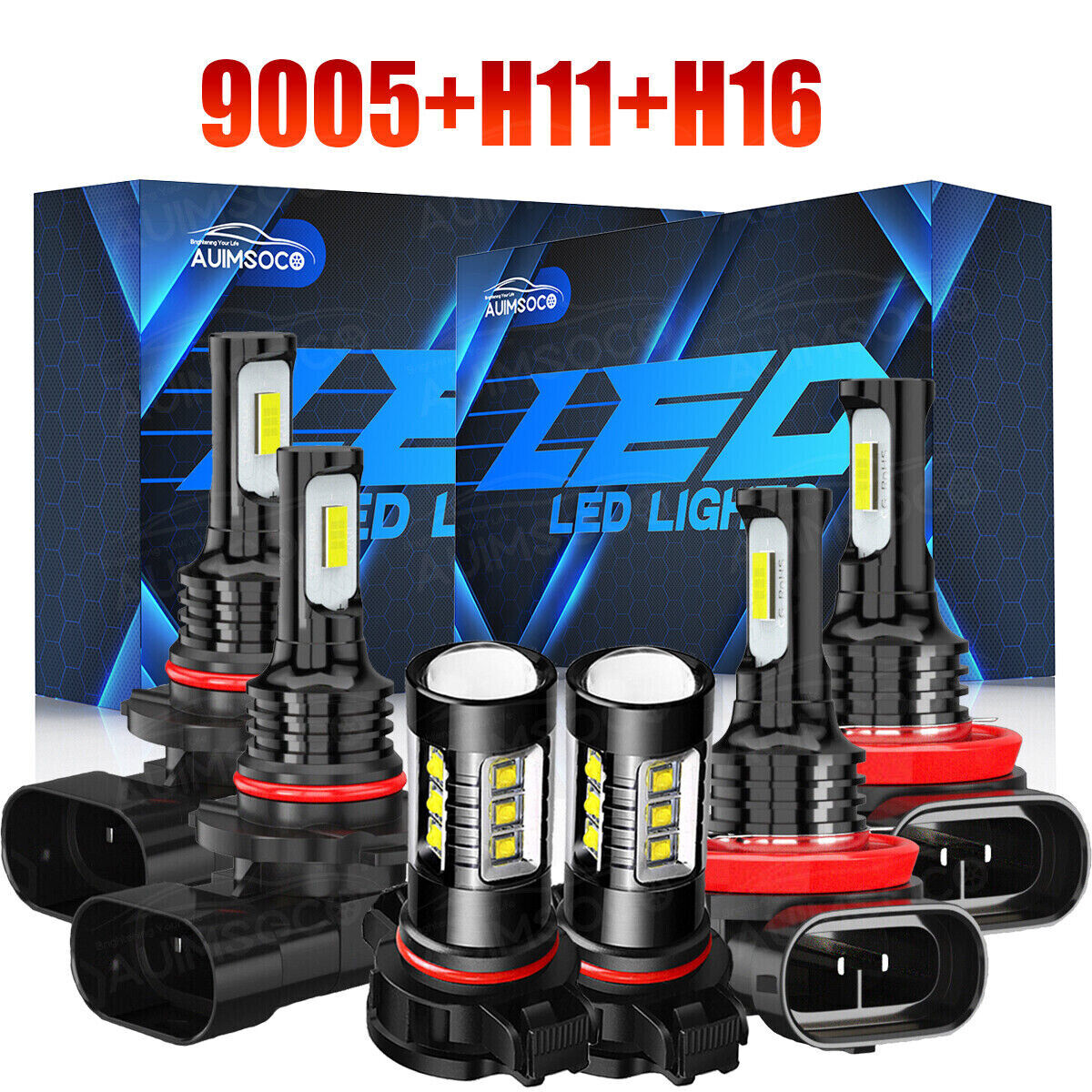 For Subaru Impreza 2012-2014 LED Headlight High&Low Beam Fog Light Bulbs Kit 6pc