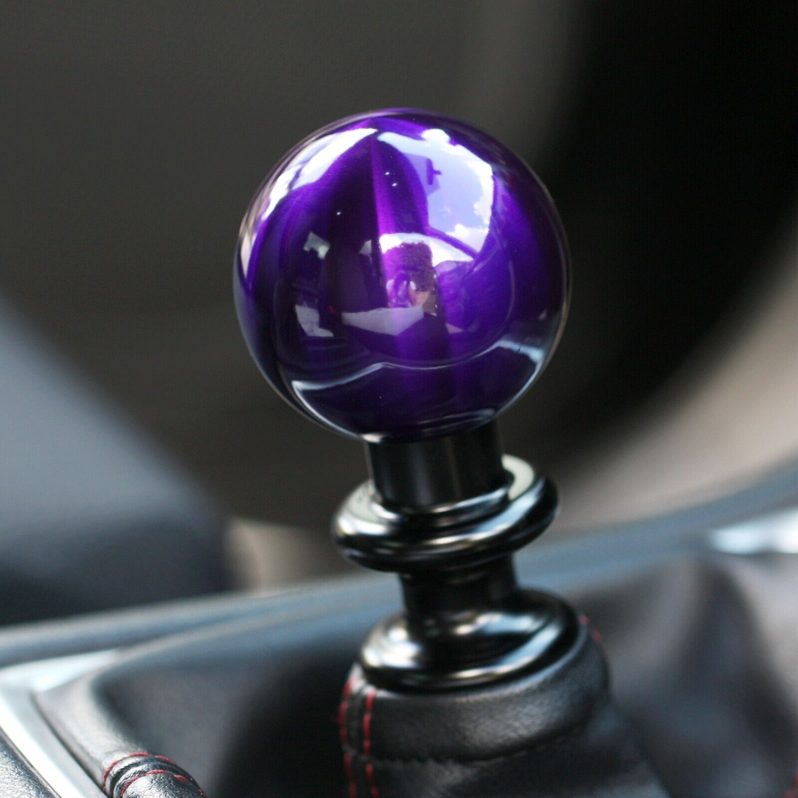SSCO CANDY PURPLE SR 55mm 190 GRAMS WEIGHTED SHIFT KNOB SHIFTER SPHERE