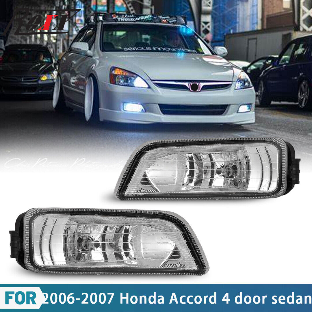 For 2006 2007 Honda Accord 4 Door Sedan Fog Lights JDM Japan Style w/Bulbs Kit