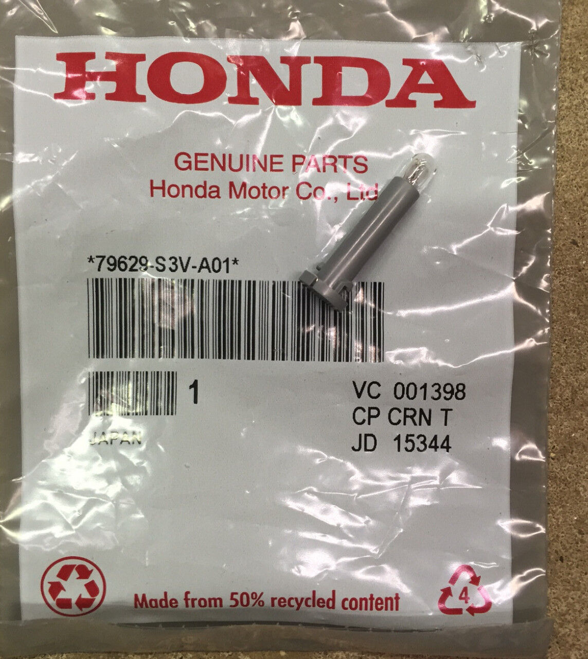 Genuine OEM Honda Element Heater Control Bulb (Gray Base) Grey