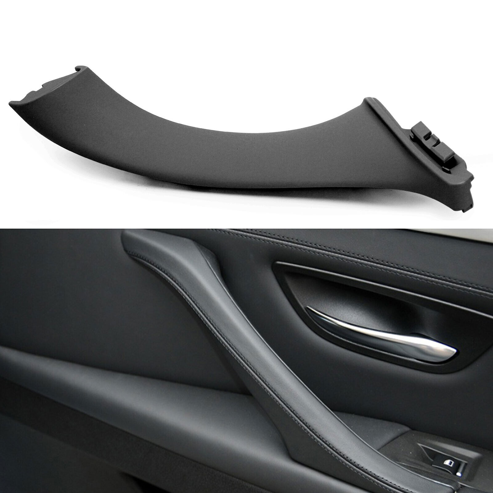 Door Panel Handle Pull Inner Trim Right Front Rear Black for BMW 5 Series 10-17