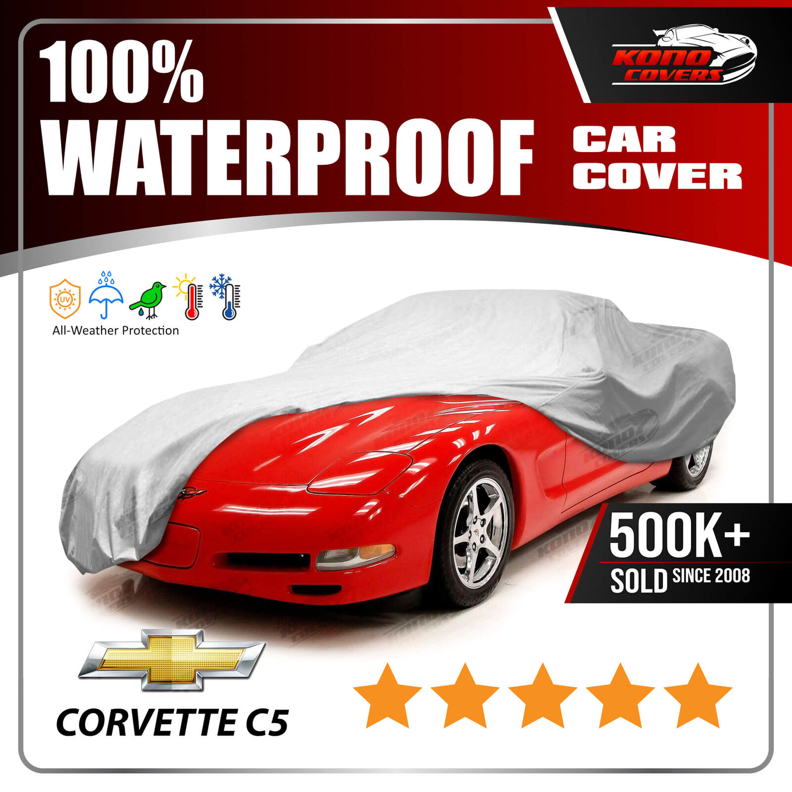 Chevrolet Corvette C5 6 Layer Waterproof Car Cover 2004