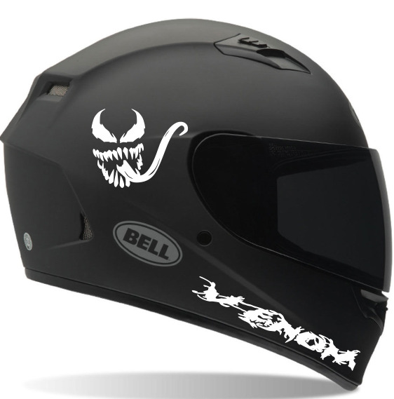 Venom 4pc Motorcycle Helmet decals. Sticker. Honda Suzuki Yamaha ATV 