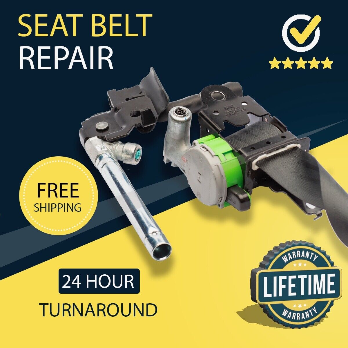 For Audi R8 Seat Belt Repair - Unlock After Accident Restore Rebuild Dual Stage