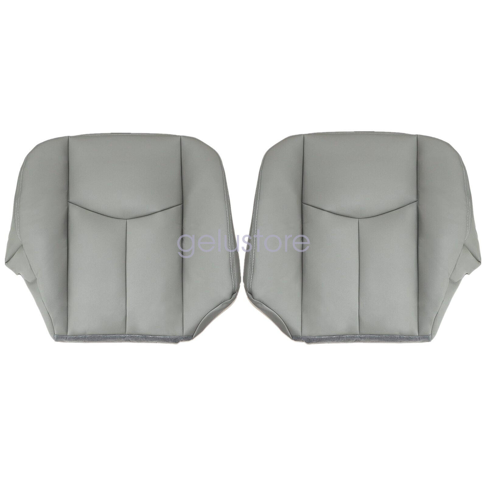 For 2003 2004 2005 2006 Chevy Suburban Both Side Bottom Leather Seat Cover Gray