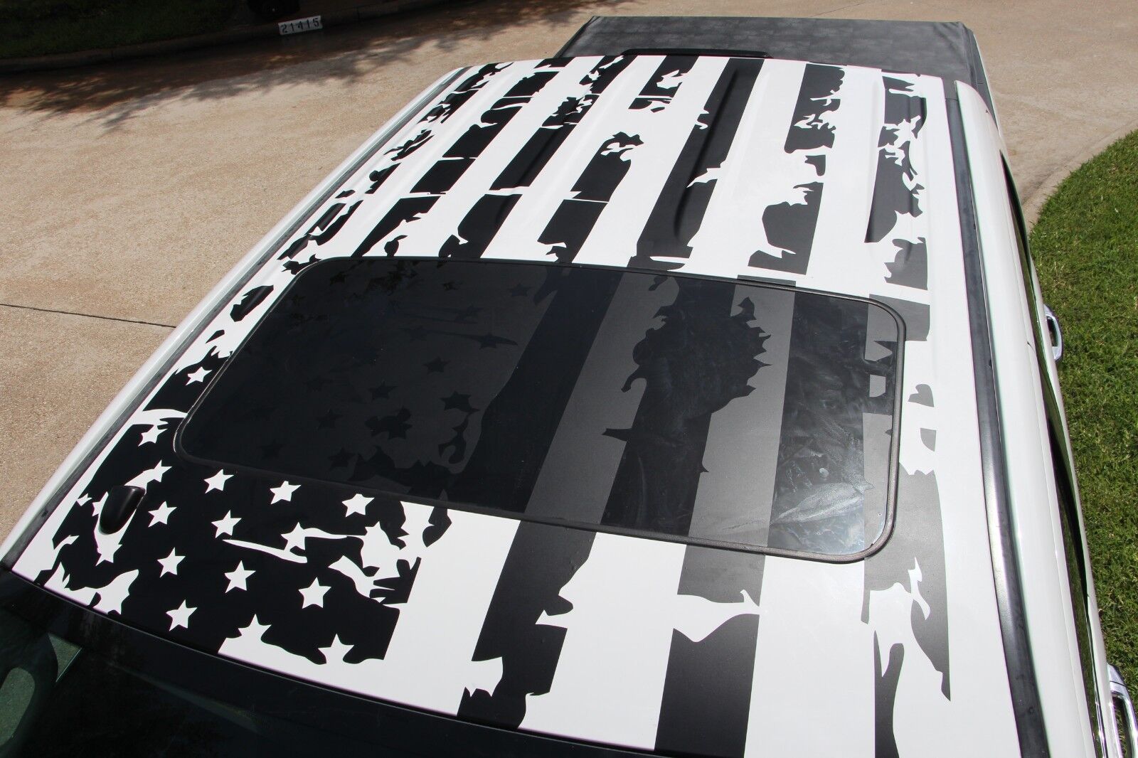 LARGE vinyl sticker AMERICAN FLAG decal for roof, hood, side, rear bed, window