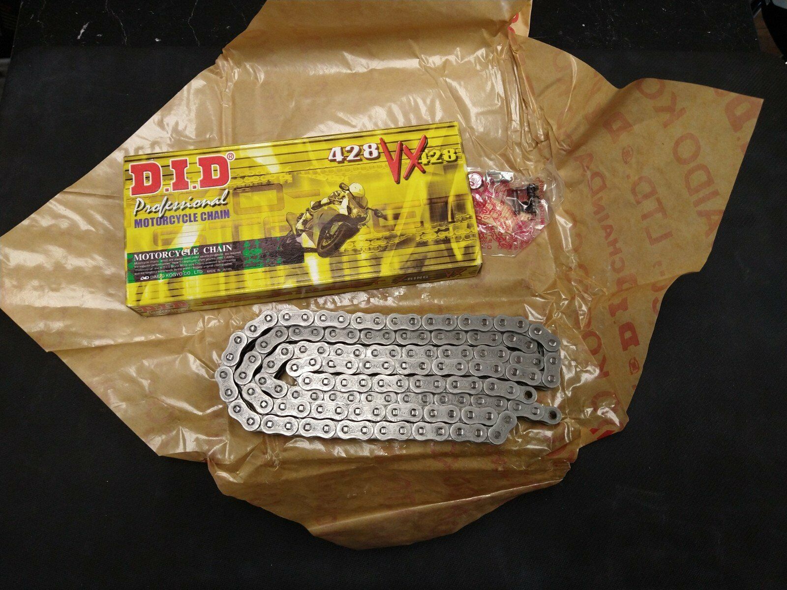 D.I.D DID 428 VX Pro Series Sealed X-ring Gold or Natural Motorcycle Drive Chain