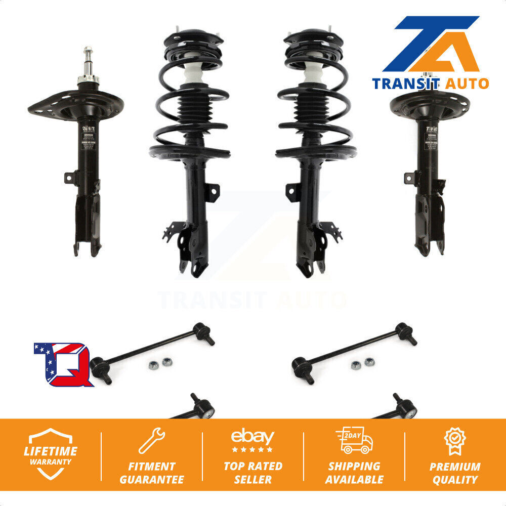 Front Rear Complete Strut & TQ Bar Link Kit (8Pc) For Toyota Camry