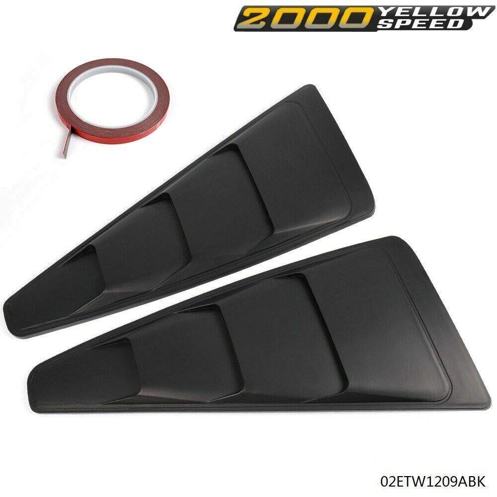Fit For 05-14 Ford Mustang 1/4 Quarter Side Window Louvers Scoop Cover Vent US
