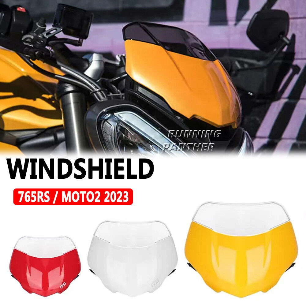 New Windshield Windscreen Wind Deflector Kit For Street Triple 765RS moto2 2023