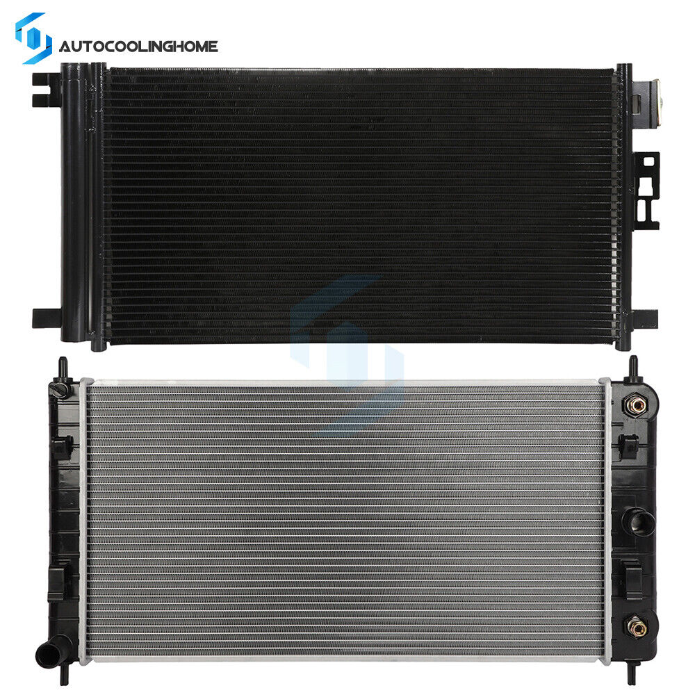 Cooling Radiator And AC Condenser For 2008 2009 2010 2011 2012 Chevrolet Malibu