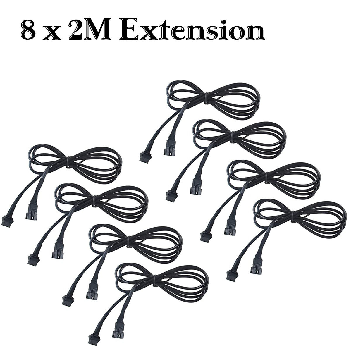 8X 4Pin 6.5ft RGB Rock light Extension Wire For LED Underbody Light Waterproof