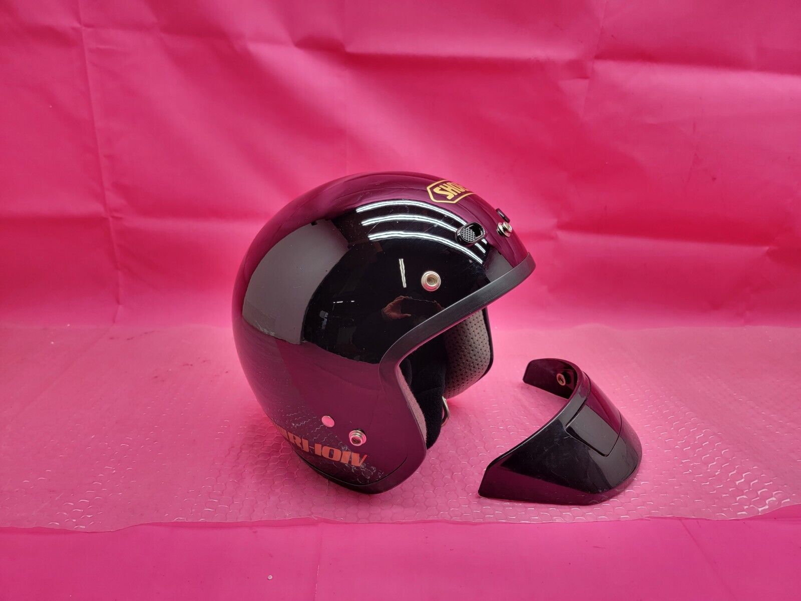Vintage Shoei RJ-101V Open Face Helmet  XSmall Gloss Black Great Condition