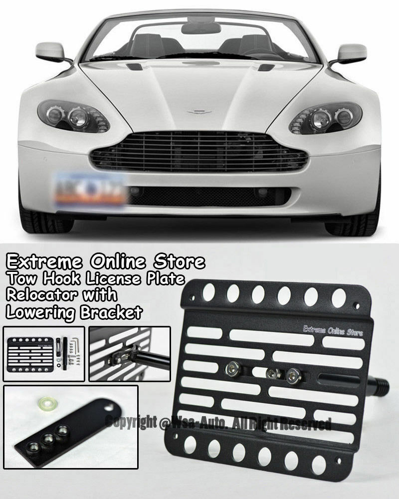 For 06-Up Aston Martin V8 Vantage Front Tow Hook License w/ Lowering Bracket