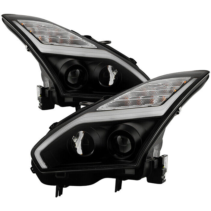Spyder for Nissan GTR R35 09-14 - Projector Headlights - DRL LED - Black