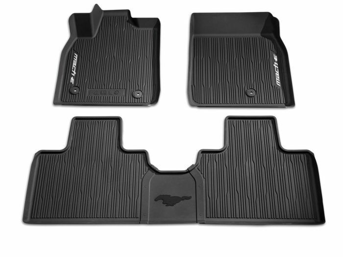 21 thru 22 Ford Mustang Mach-E OEM Genuine Tray Style Molded Black Floor Mat 3pc