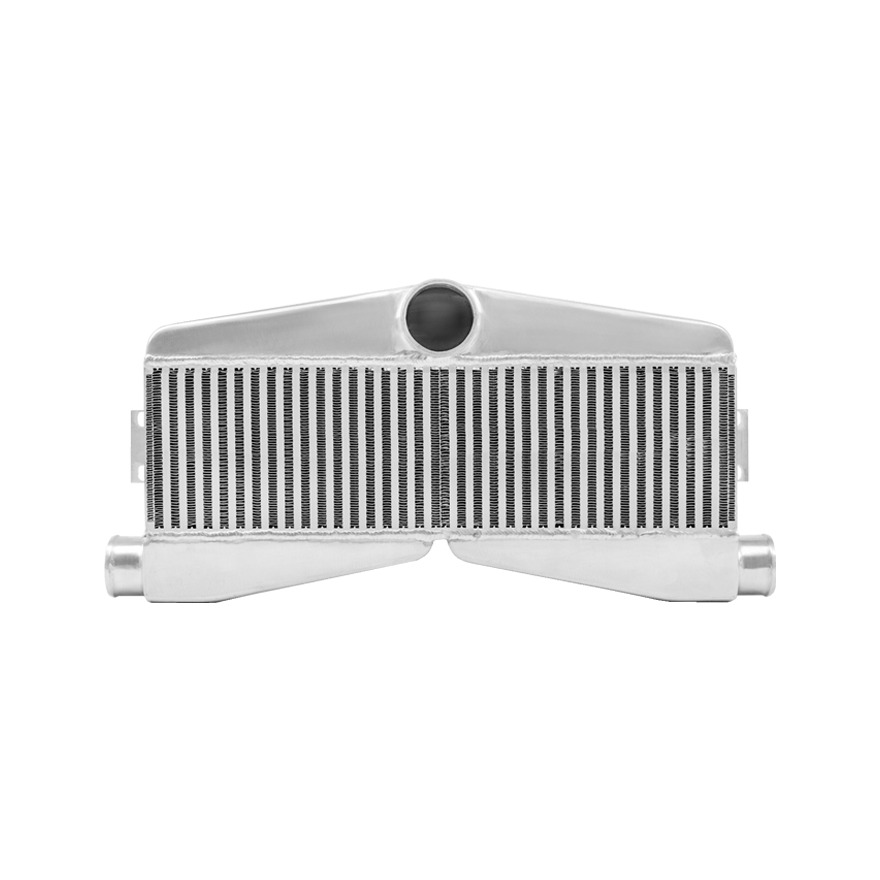 CXRacing Front Mount Twin Turbo Aluminum 2-In 1-Out Intercooler 27.5x13x3.5