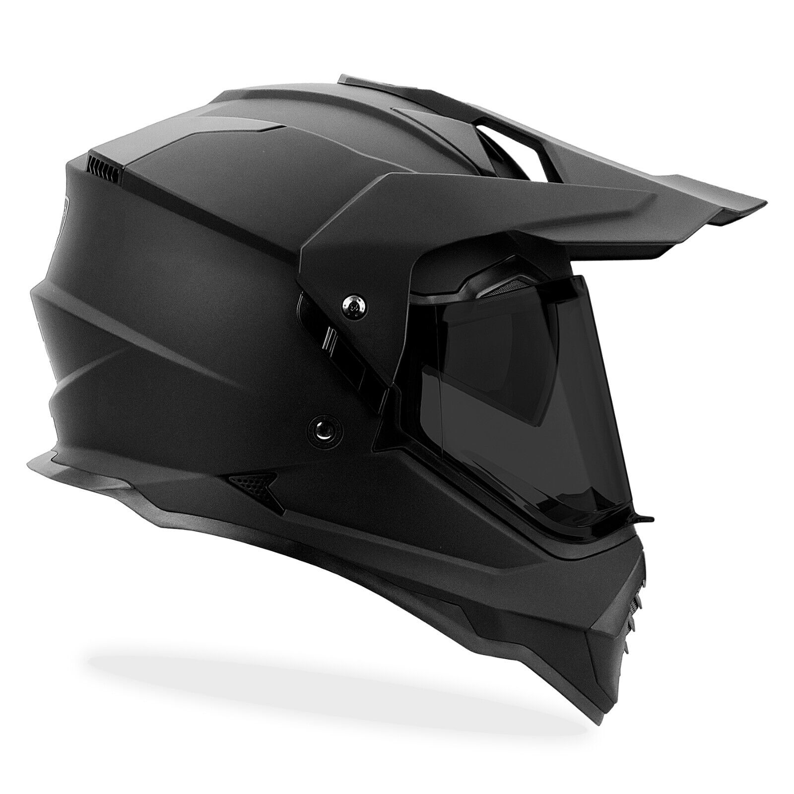 NWT DOT Dual Sport MX Motocross Helmet dirt bike ATV Matte Black Snowmobile 