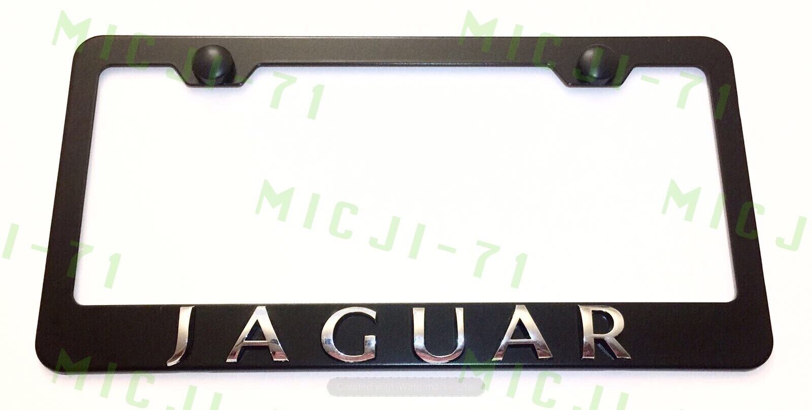 3D Jaguar Emblem Stainless Steel License Plate Frame Rust Free