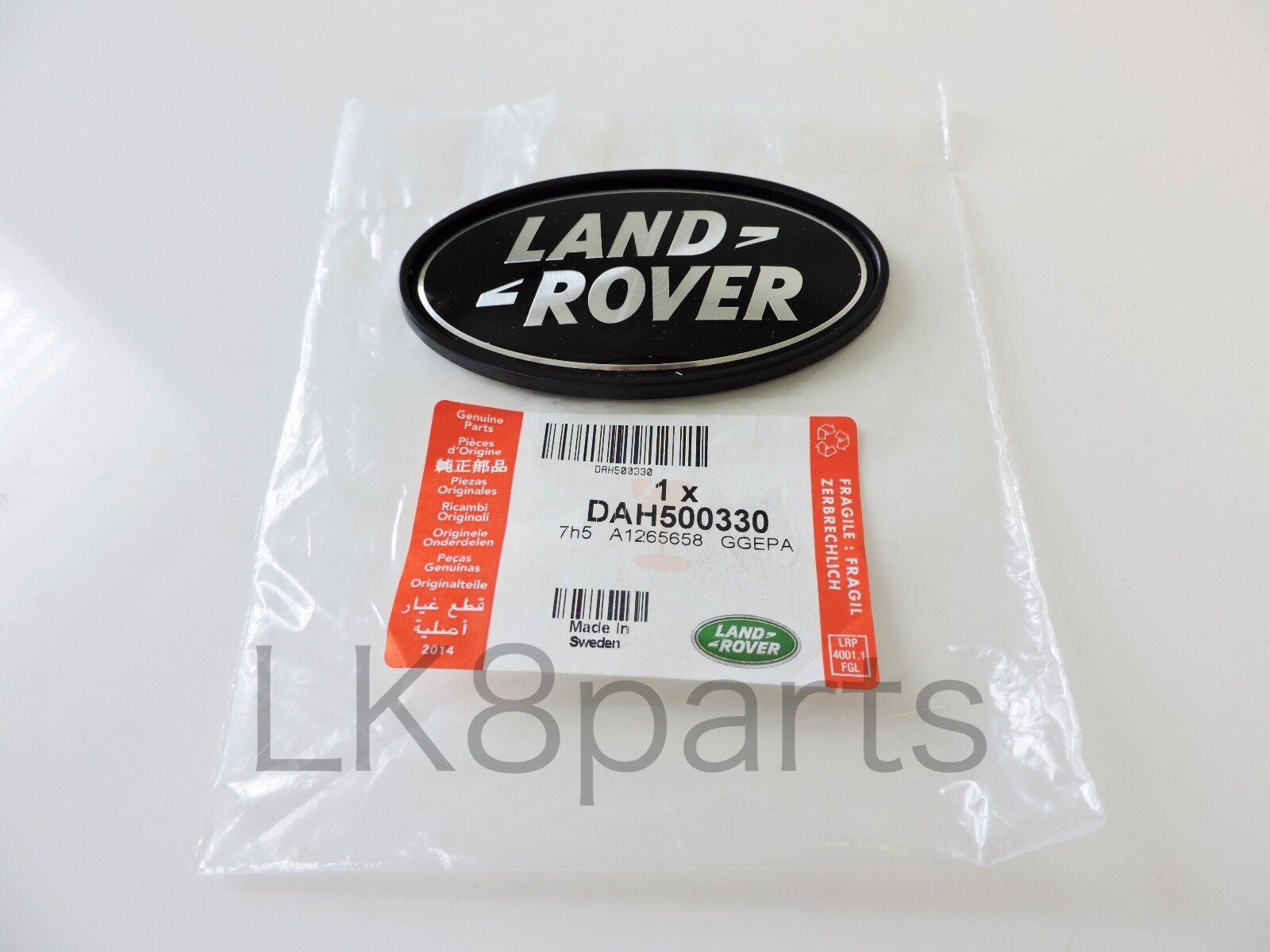 Range Rover Sport Supercharged Tailgate Emblem Black Land Rover Logo Oval Badge 