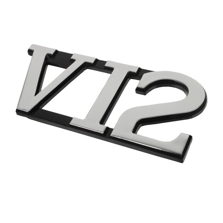 JAGUAR XJS V12 BOOT TRUNK BADGE CHROME BEC4717 NEW MORE PARTS IN STOCK FAST POST