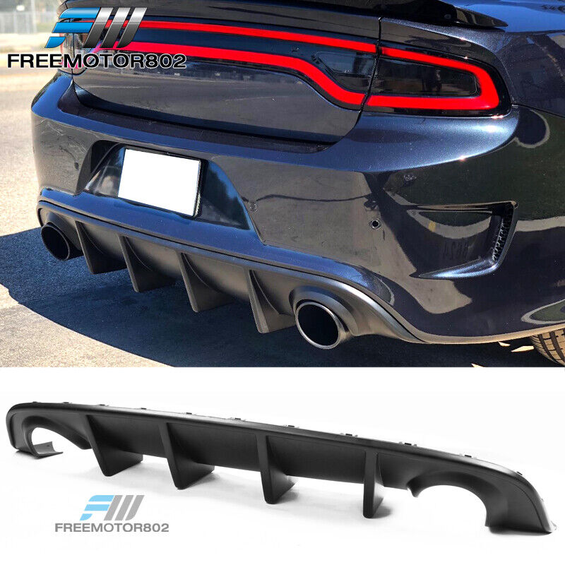 Fits 15-23 Dodge Charger SRT OE Style Rear Diffuser Bumper Lip PP