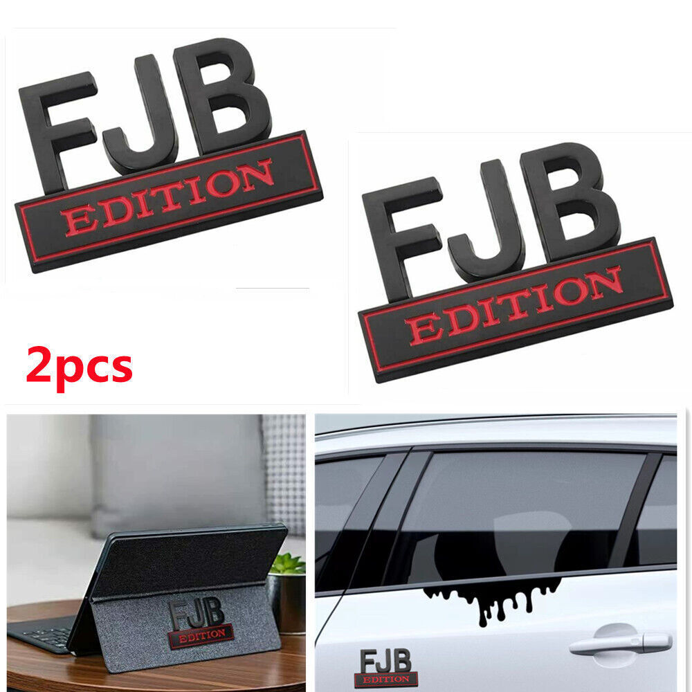 2X FJB Edition Letters Emblem Badge Truck SUV Tailgate Car Decal Fender Sticker